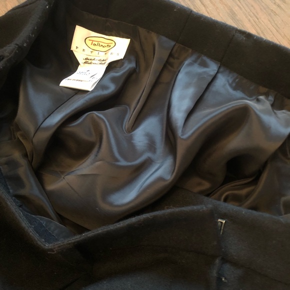 Vintage Talbots Black Wool Pants High-waisted Wide Leg Size 6 Petite 90's/Y2K - Picture 8 of 9